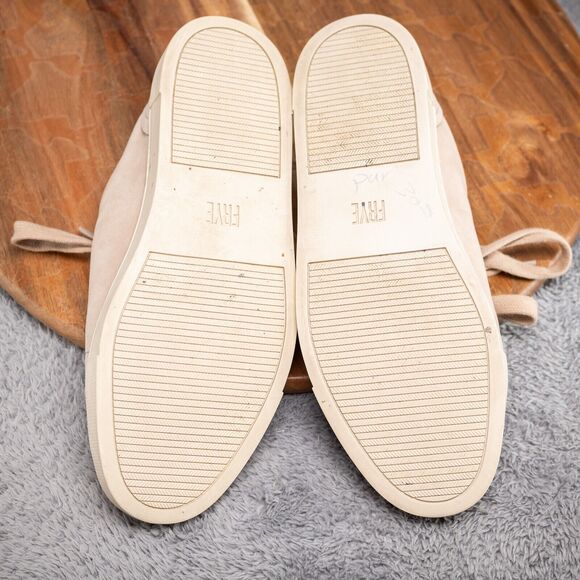 FRYE Ivy Low Lace Sneakers 347188 Ivory Italian Leather Fashion Shoes Womens 7.5 - Picture 7 of 9